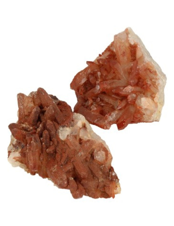 Ruwe Bergkristal Edelsteen Cluster Rood – 30-70 gram