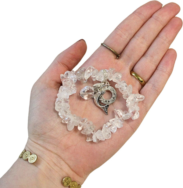 Edelsteen Armband Bergkristal Trommelstenen Ruby Mania