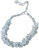 Bergkristal splitarmband cluster met sluiting