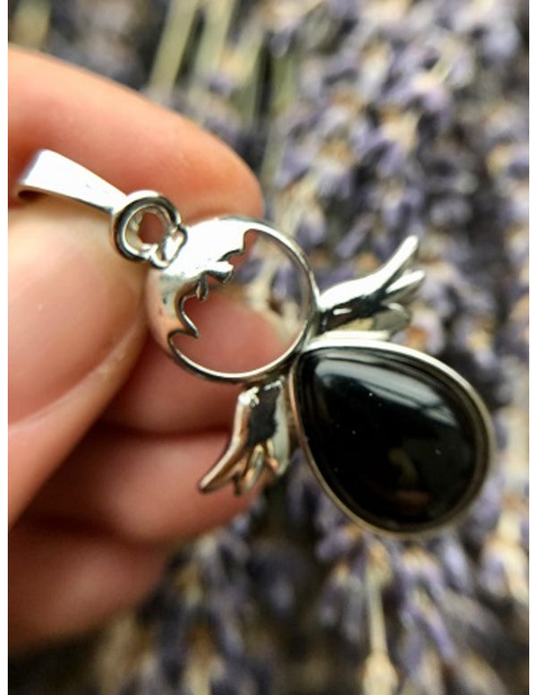 Beschermengel Hanger Obsidiaan - April