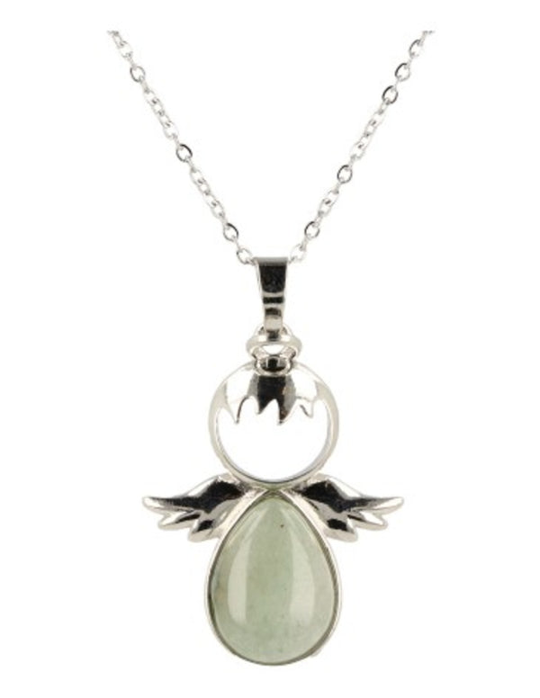 Beschermengel hanger Maart Aventurijn groen zonder ketting