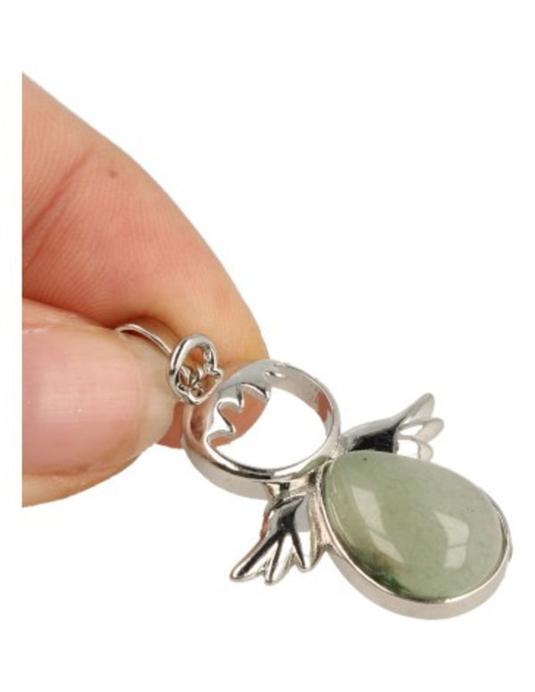 Beschermengel hanger Maart Aventurijn groen zonder ketting