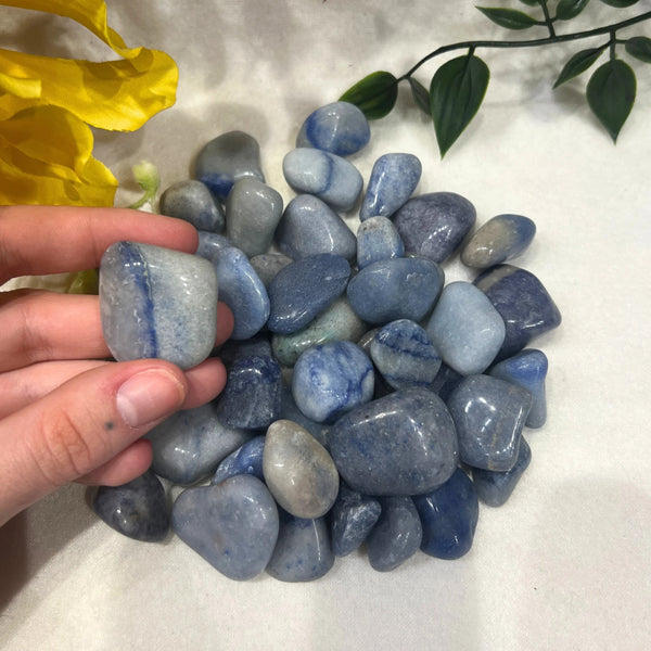 Blauwe kwarts stenen zakje 500 gram uit Brazilië