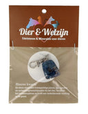 Blauwe kwarts halsband hanger Dier & Welzijn (bijgekleurd)