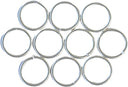 Buigring 10x1 mm, zilverkleur, 10 stuks