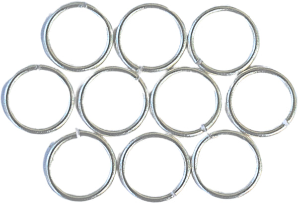 Buigring 10x1 mm, zilverkleur, 10 stuks
