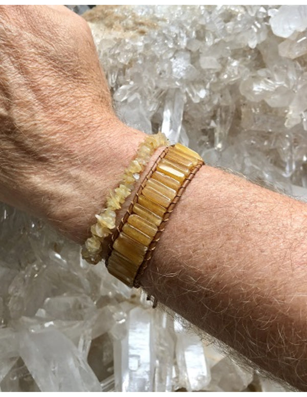 Edelsteen Armband Calciet Geel Gipsy