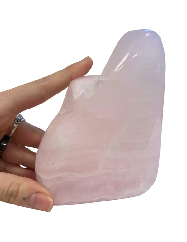Manganocalciet Sculptuur Half-Edelsteen Afghanistan Handgeslepen Uniek Stuk
