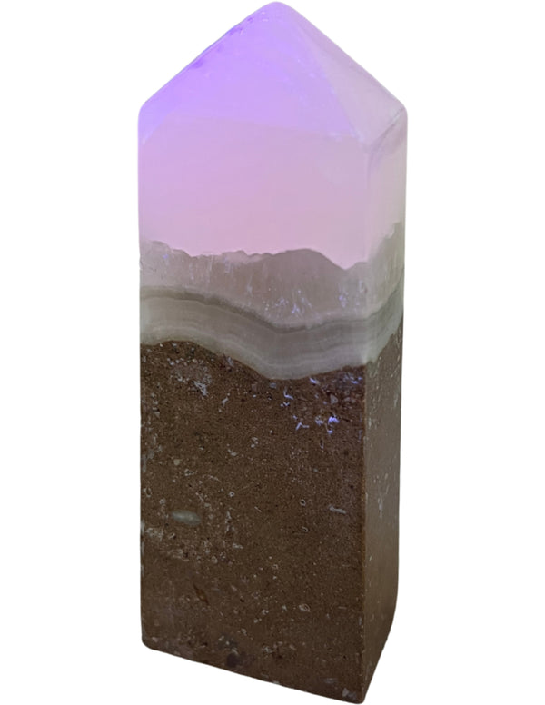 Calciet Mangano Obelisk nr.18 Spirituele Edelsteen Collectie