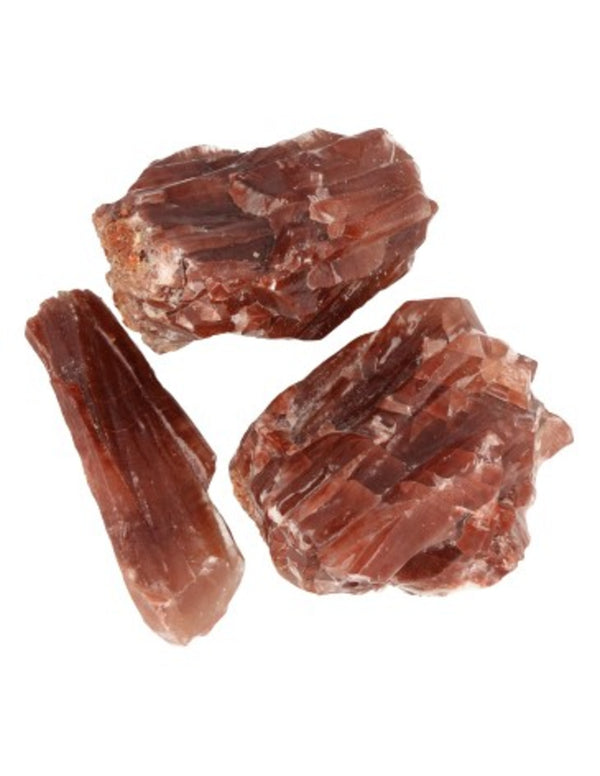 Calciet rood ruw, p/kg