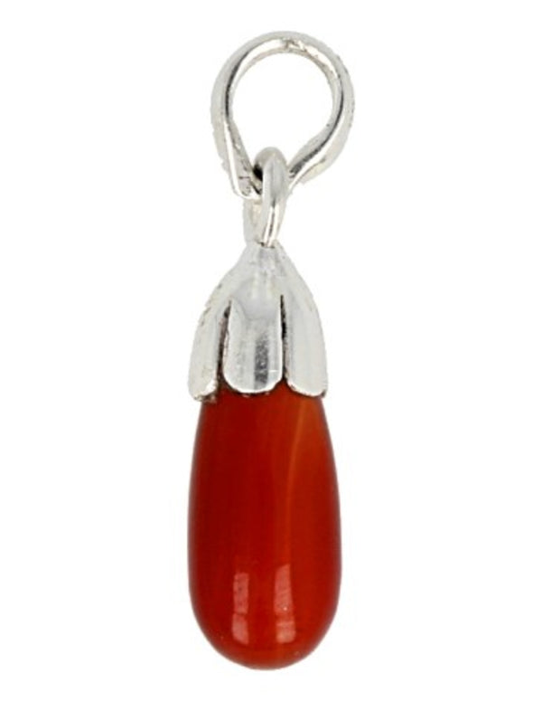 Zilveren Hanger Carneool Druppel