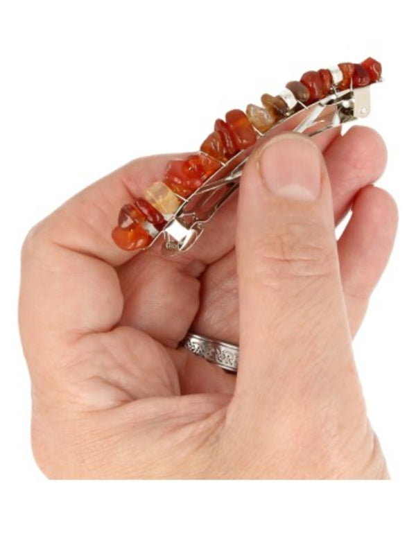 Edelsteen Haarclip Carneool - 7 cm