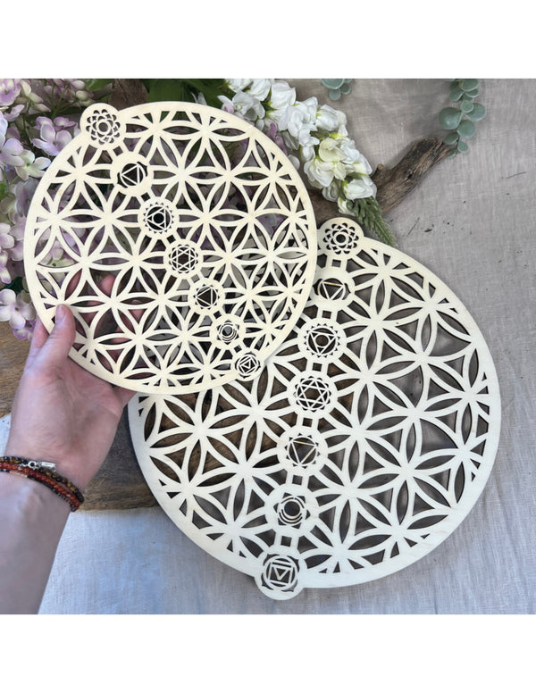 Handgemaakt Chakra Mandala bord voor spiritueel energiewerk