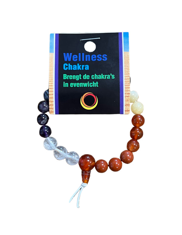 Chakra powerbead armband + kaart