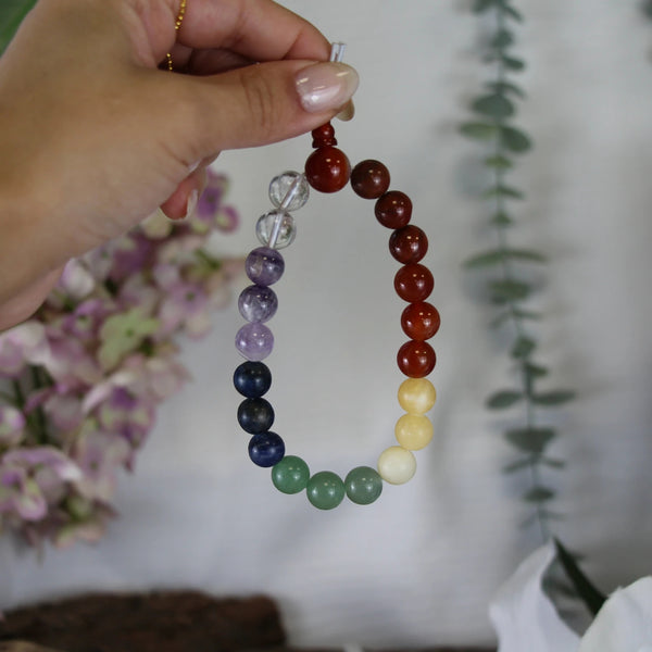 Extra Lange Powerbead Chakra Armband voor Mannen