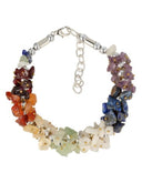 Chakra splitarmband cluster met sluiting