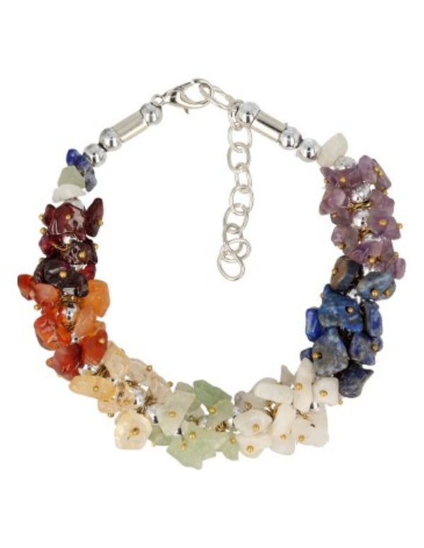 Chakra splitarmband cluster met sluiting