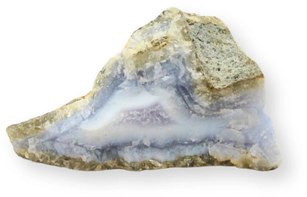 Chalcedoon Blauw Ruwe Edelsteen 5 X 4 X 8 Cm Malawi Nr.13