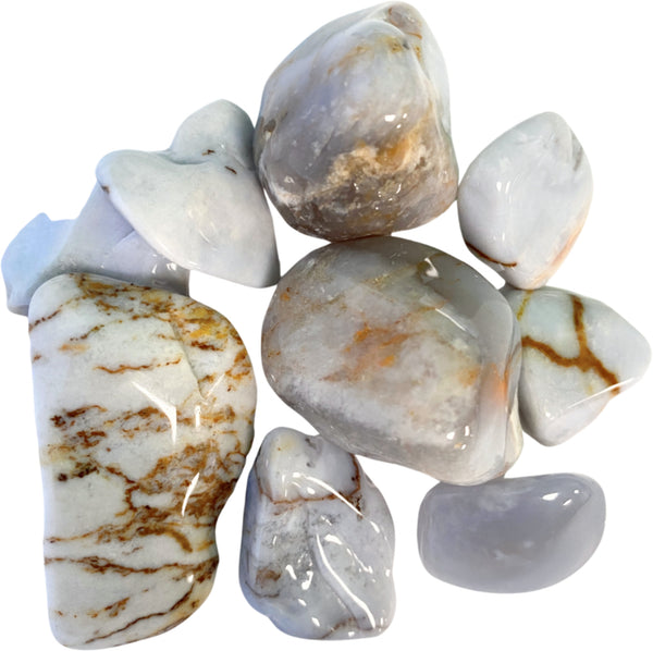 Chalcedoon trommelstenen 500 gr. (mt3)