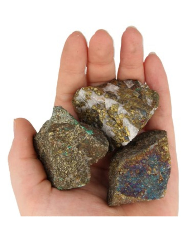 Ruwe Chalcopyriet Edelsteen Brokjes 3-6 cm (500 gram)