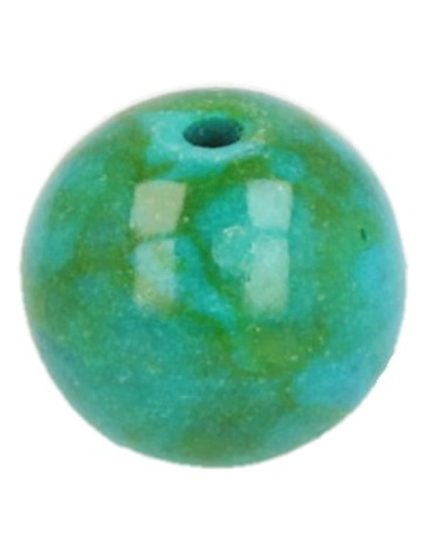 Chrysokolla 10 mm losse kraal (bijgekleurd)