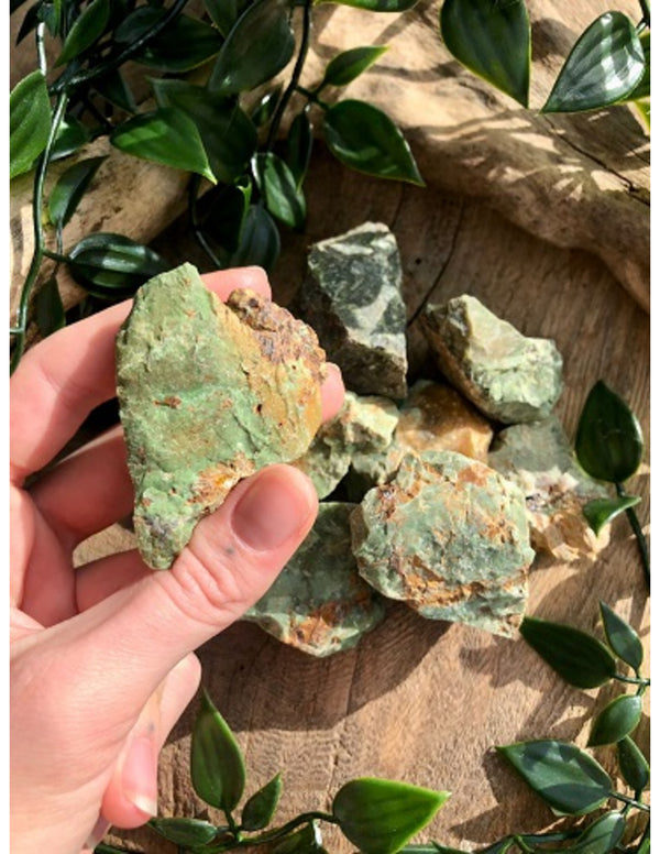 Chrysopraas Edelsteen Brokjes uit Madagaskar Ruw Natuurlijke Stenen