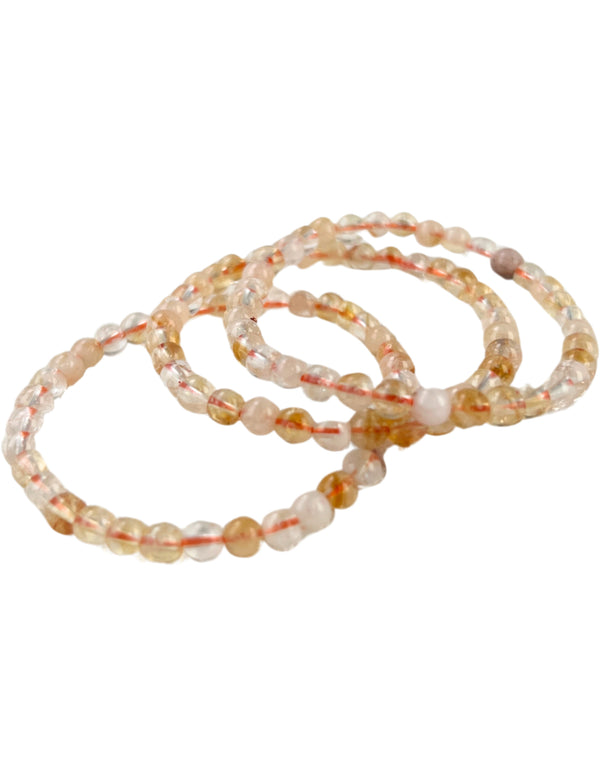 Edelsteen Armband Citrien (verhit) - kinder armbandje - 4 mm