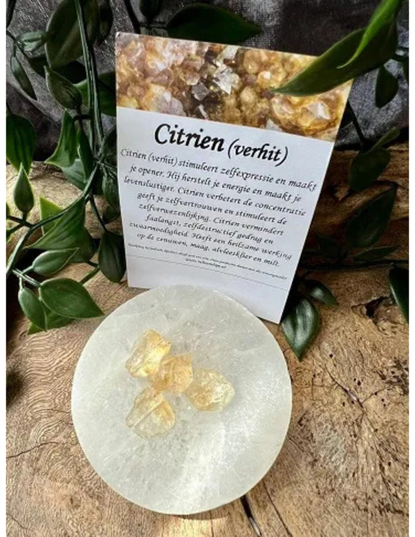 Edelsteen Losse Kralen Citrien (verhit) Ruw - 4 stuks
