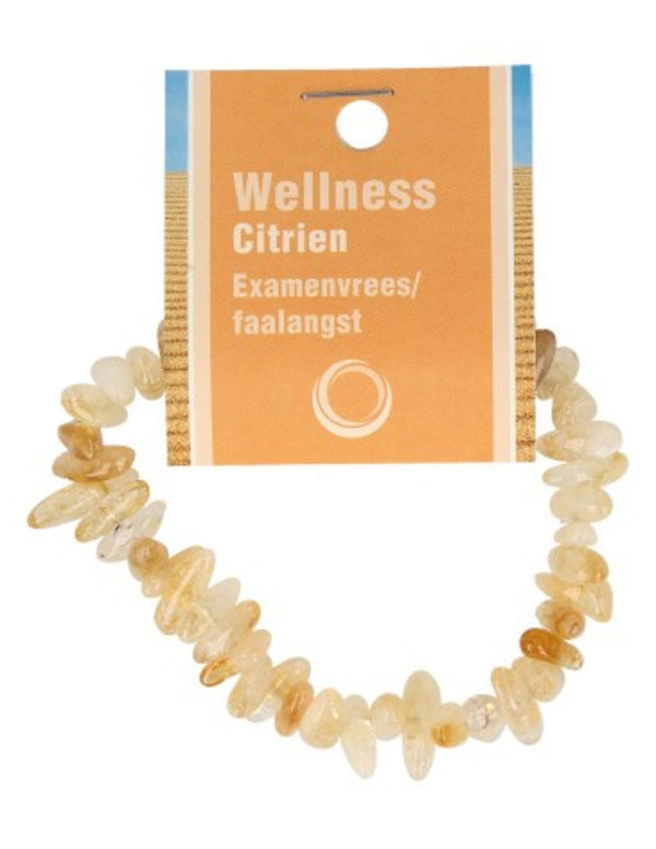 Citrien splitarmband + kaart (verhit)