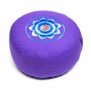 Yogi & Yogini Meditatiekussen Rond Ohm Katoen Violet 33 x 17 cm