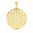 Flower of Life Hanger Messing Goudkleurig 3 cm