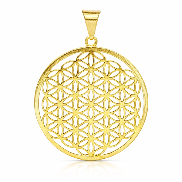 Flower of Life Hanger Messing Goudkleurig 3 cm
