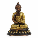 Boeddha Beeld Amithaba Japans Messing 15 cm