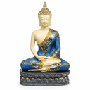 Thaise Boeddha Beeld Earth Witness Polyresin Wit 20 x 15 x 32 cm