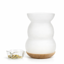 Aromalamp Wierookbrander Met Bloem Des Levens Van Mondgeblazen Glas En FSC Essenhout
