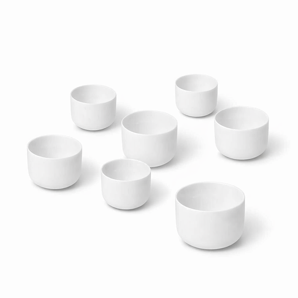 Kristallen Klankschalen Set Chakra Zeven Tonen 25-30 cm