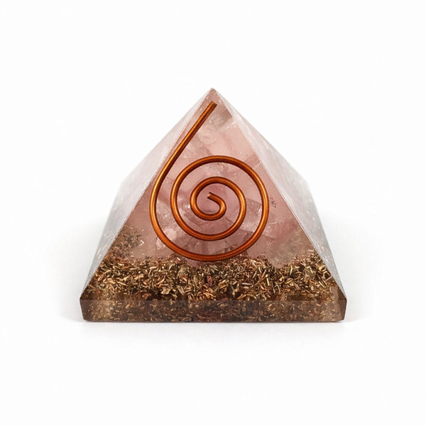 Orgoniet Piramide Mini Rozenkwarts Bescherming & Liefde 25mm