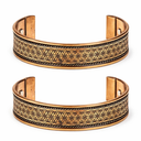 Armband Magnetisch Koper Bloem Des Levens Set Van 2 ±7 cm