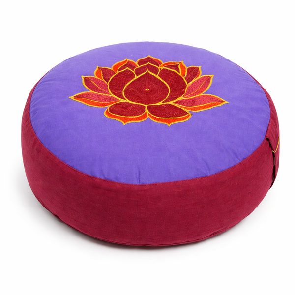 Yogi & Yogini Meditatiekussen Lotus Katoen Violet 33 x 17 cm
