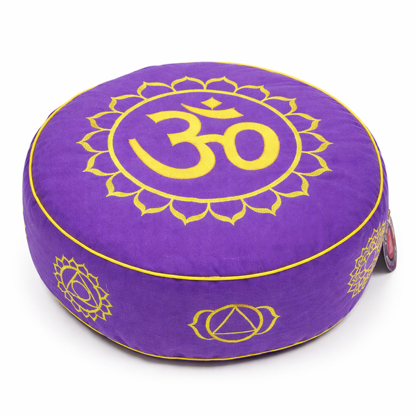 Yogi & Yogini Meditatiekussen Rond Chakra Katoen Violet 33 x 17 cm