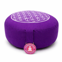 Yogi & Yogini Meditatiekussen Rond Levensbloem Katoen Paars 33 x 17 cm