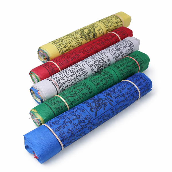 Gebedsvlaggen Tibetaans Polyester Wit Rood Blauw Geel Groen 8 meter