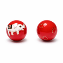 Meridiaankogels Olifanten Rood-Wit