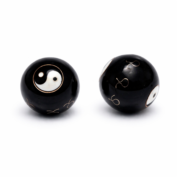 Meridiaankogels Yin Yang Zwart 3,5 cm Model 1