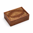Tarotdoos Lotus Gegraveerd Sheesham Hout MDF Rood