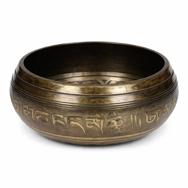 Klankschaal Boeddha Gegraveerd Nepal 16 cm