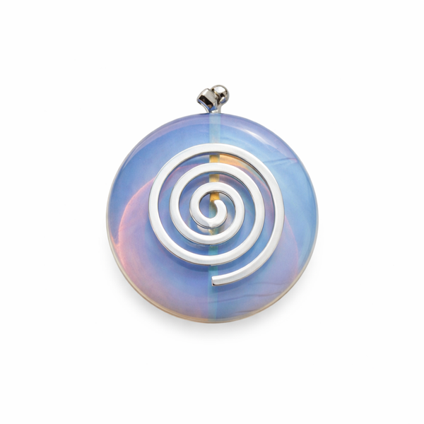 Opaliet Donut Levensspiraal Synthetische Steen met Hanger