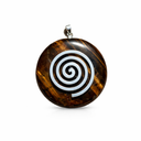 Levensspiraal Tijgeroog Donut Edelsteen Hanger