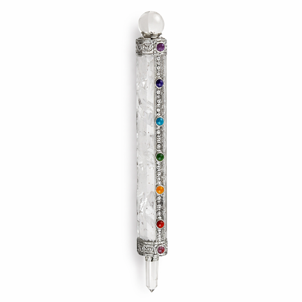 Chakra Healing Wand van Bergkristal