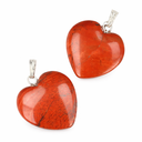 Hartvormige Edelstenen Hanger Jaspis Rood
